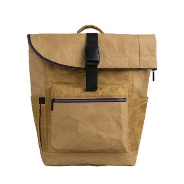 Finns det några pappersryggsäckar med vadderad axelrem?